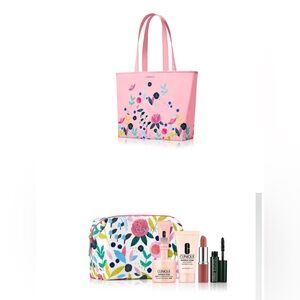 Clinique Skincare and Makeup Bundle with 5 products and 2 bags